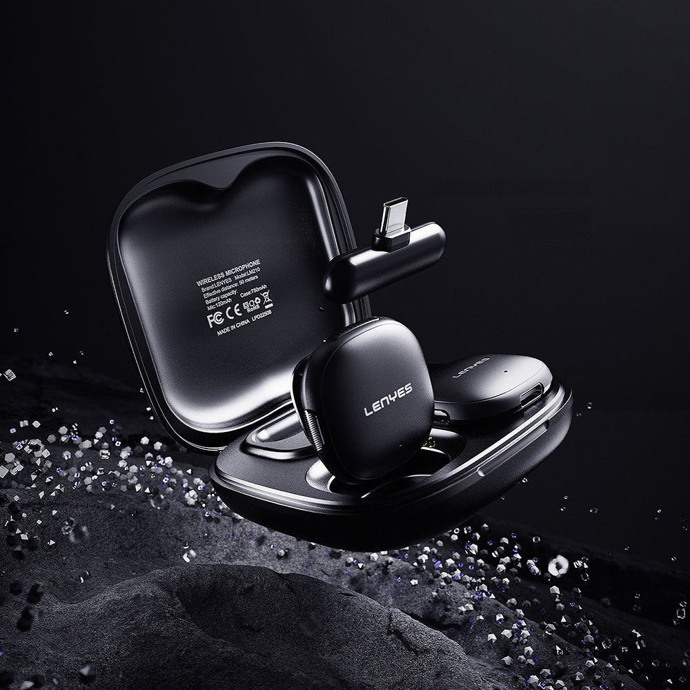 Lenyes LM210 Type-C Portlu Yapay Zeka Gürültü Önleyici Özellikli Kablosuz Yaka Mikrofonu