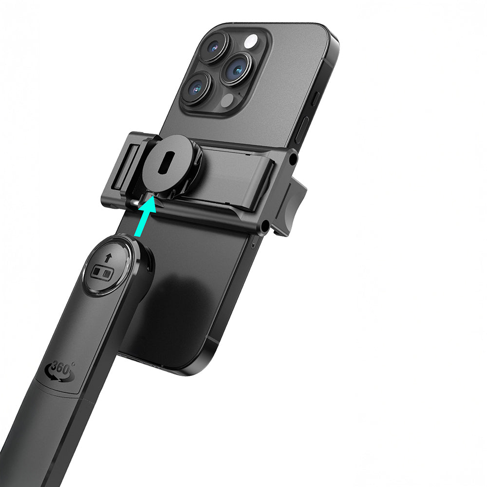 Lenyes LPH107 Canlı Yayın Dolgu Işıklı Kumandalı 360 Derece Dönebilen Selfie Çubuğu ve Tripod