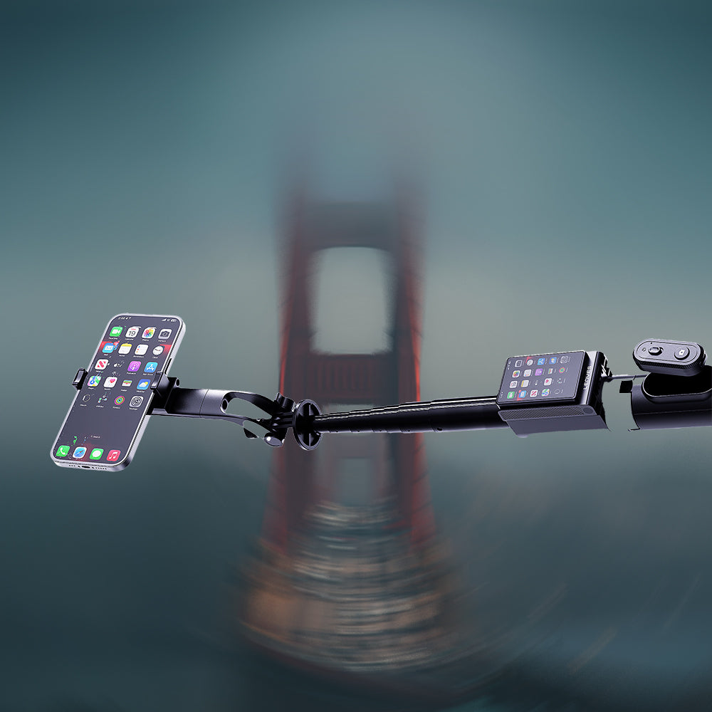 Lenyes LPH120 Uzaktan Kumandalı Çok Fonksiyonlu Sabitleyici Ekranlı Tripod ve Selfie Çubuğu