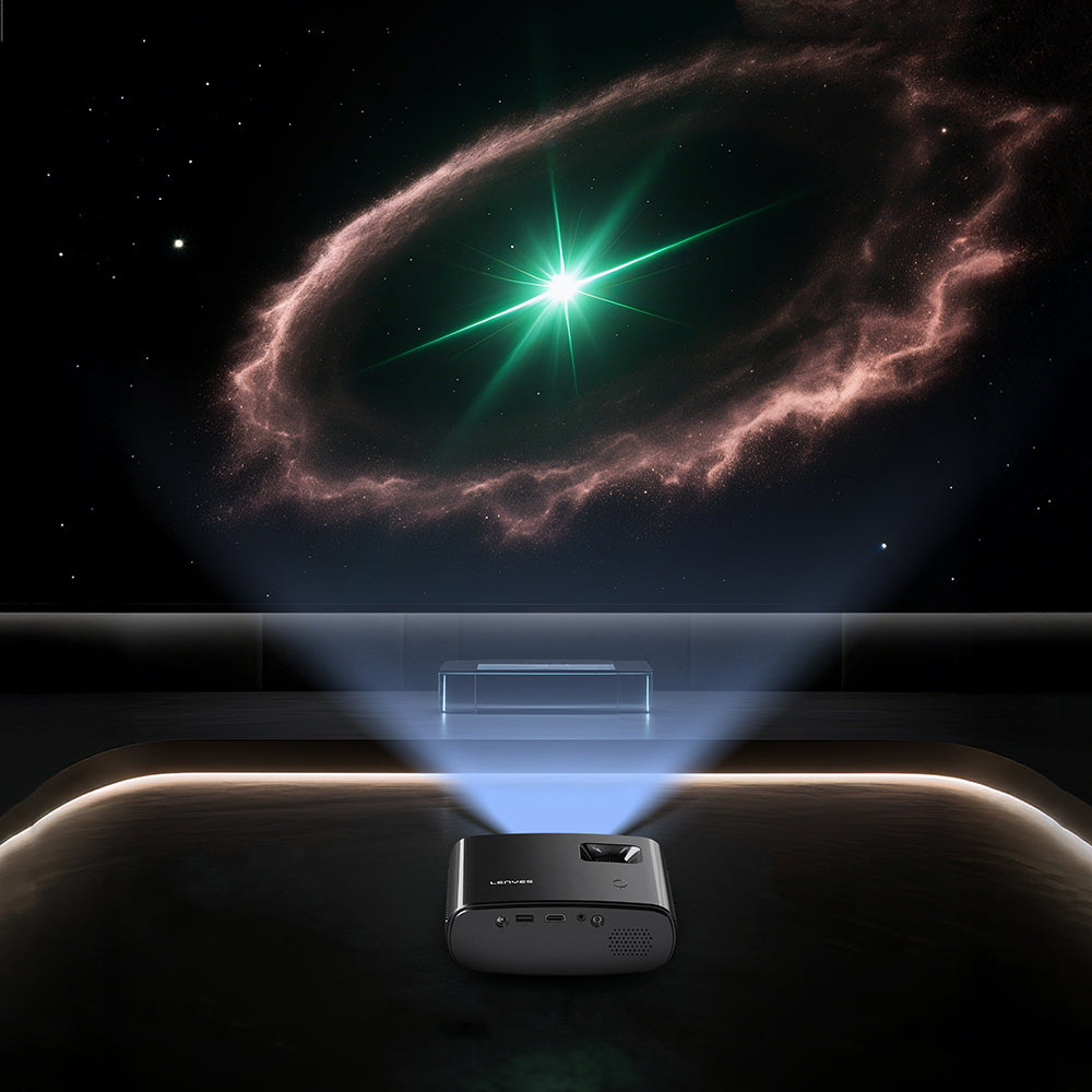 Lenyes LPR04 Pro 2 inç LCD 100 ANSI Lümen Projektör Yansıtma Cihazı