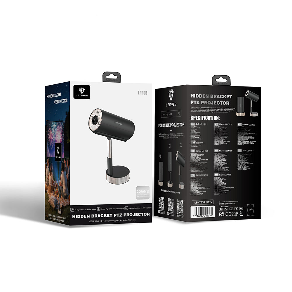 Lenyes LPR05 2.69 inç LCD 200 ANSI Lümen Projektör Yansıtma Cihazı