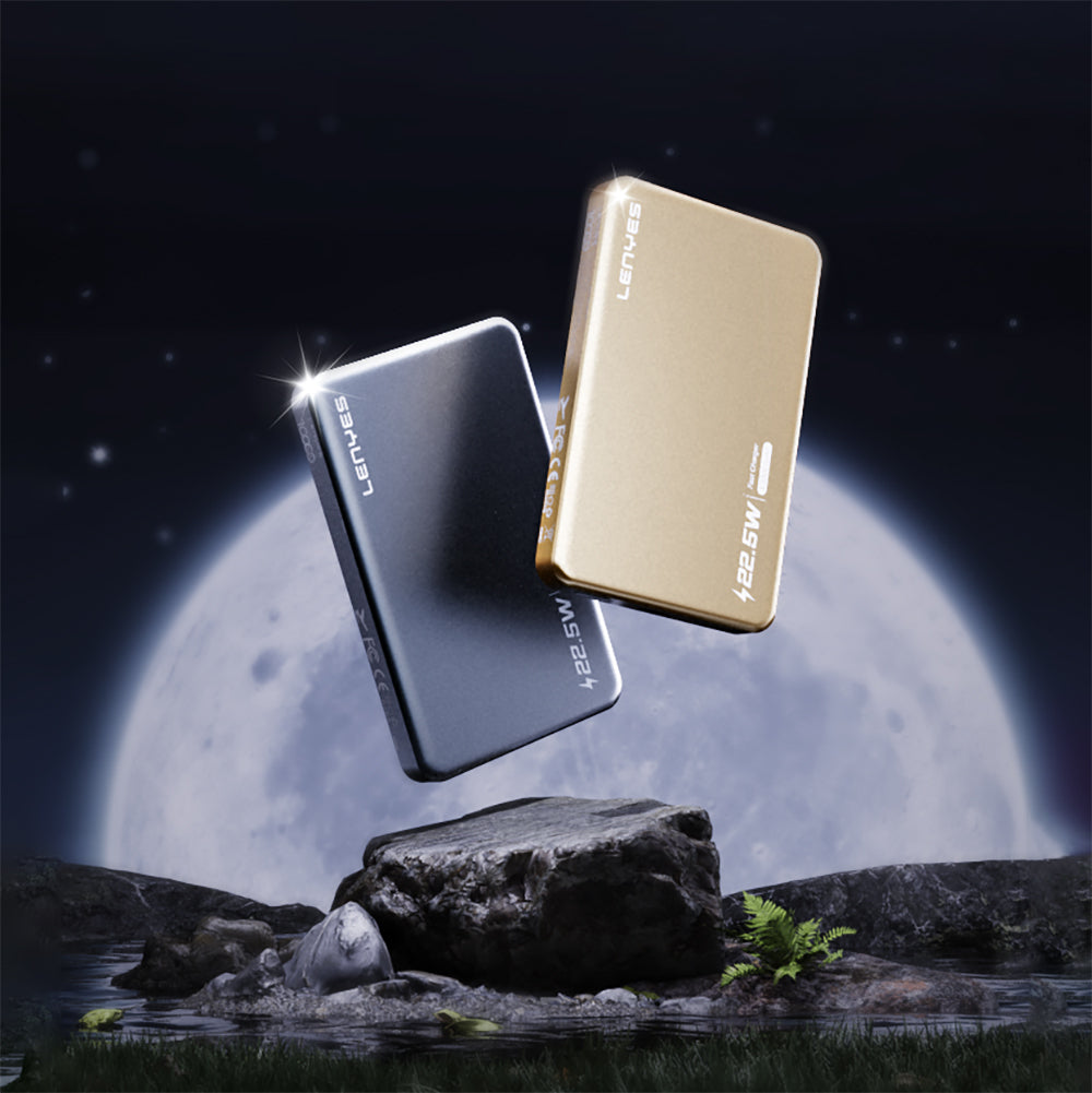 Lenyes PW019D PD 20W Ultra İnce Hızlı Şarj Özellikli Wireless Powerbank 15W 5000mAh
