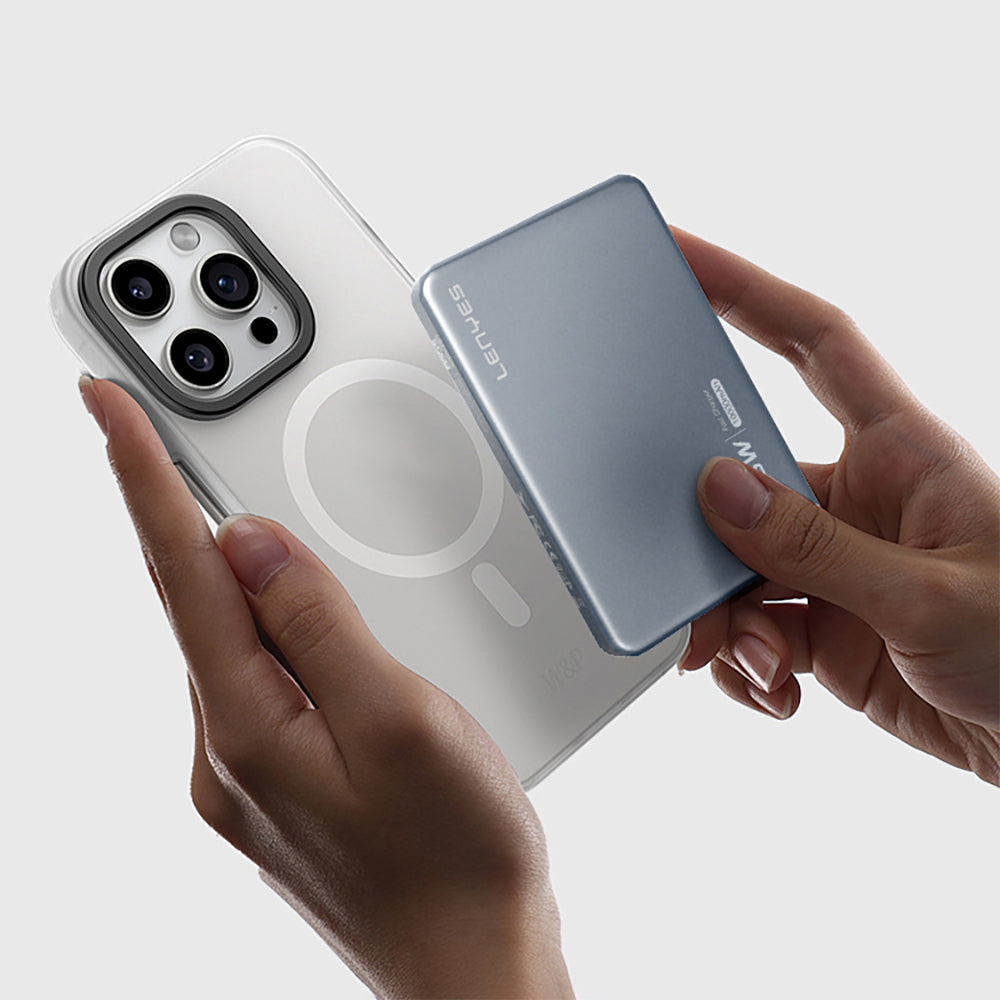 Lenyes PW019D PD 20W Ultra İnce Hızlı Şarj Özellikli Wireless Powerbank 15W 5000mAh