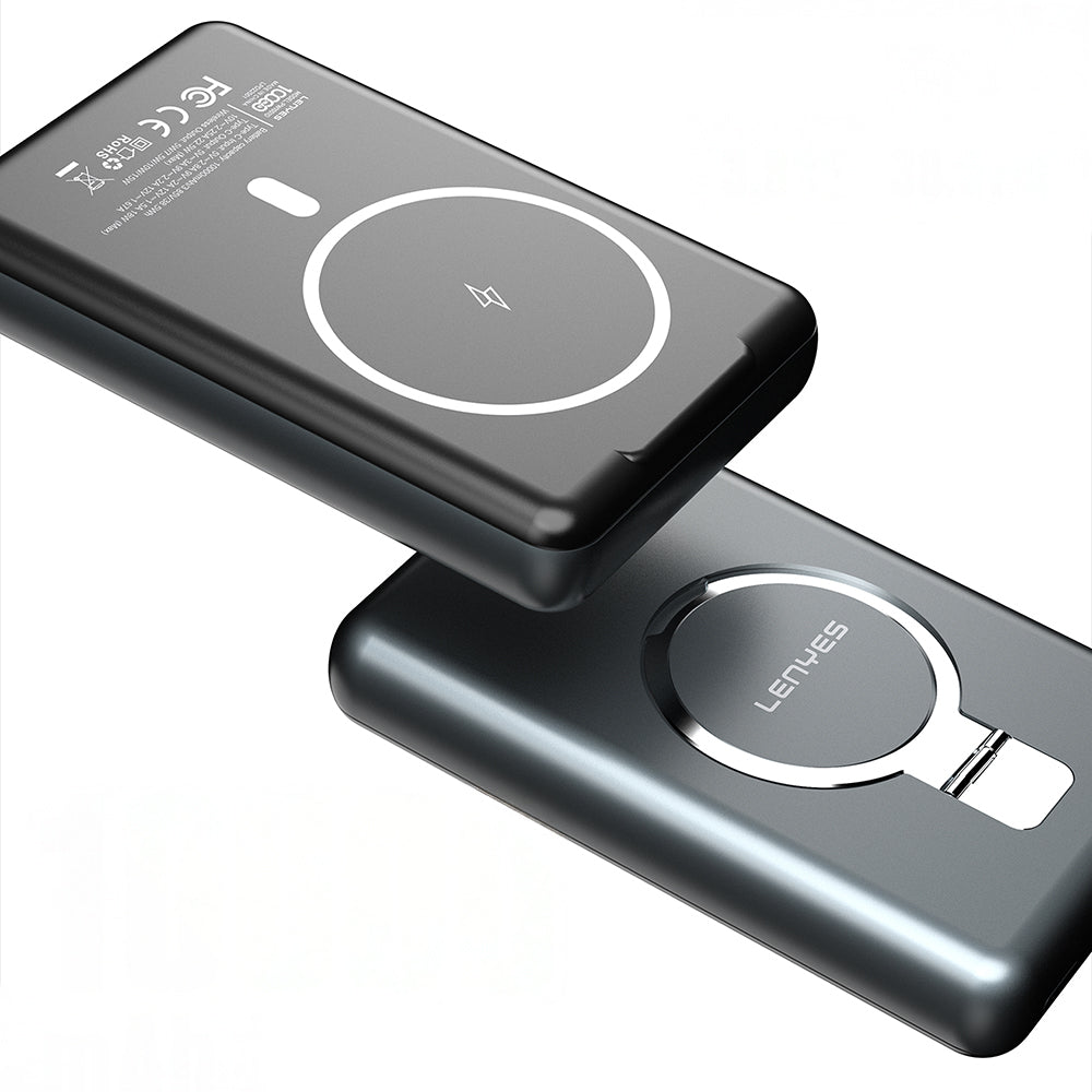 Lenyes PW1001D PD 22.5W Hızlı Şarj Özellikli Standlı Wireless Powerbank 15W 10000mAh