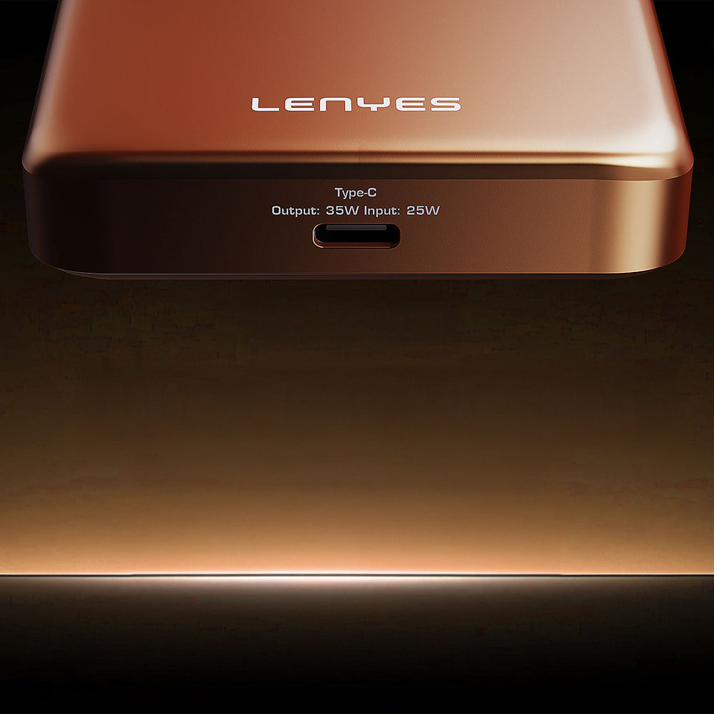 Lenyes PW1018D 35W Dijital LED Göstergeli Qi2 Teknolojili Wireless Powerbank 25W 10000mAh