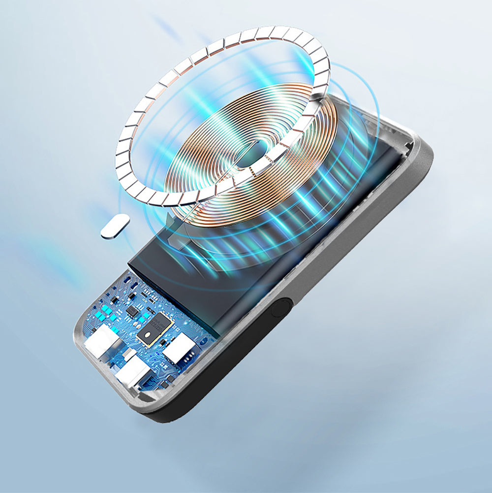 Lenyes PW134D 20W Ultra İnce Dijital LED Ekranlı Standlı Wireless Powerbank 15W 10000mAh