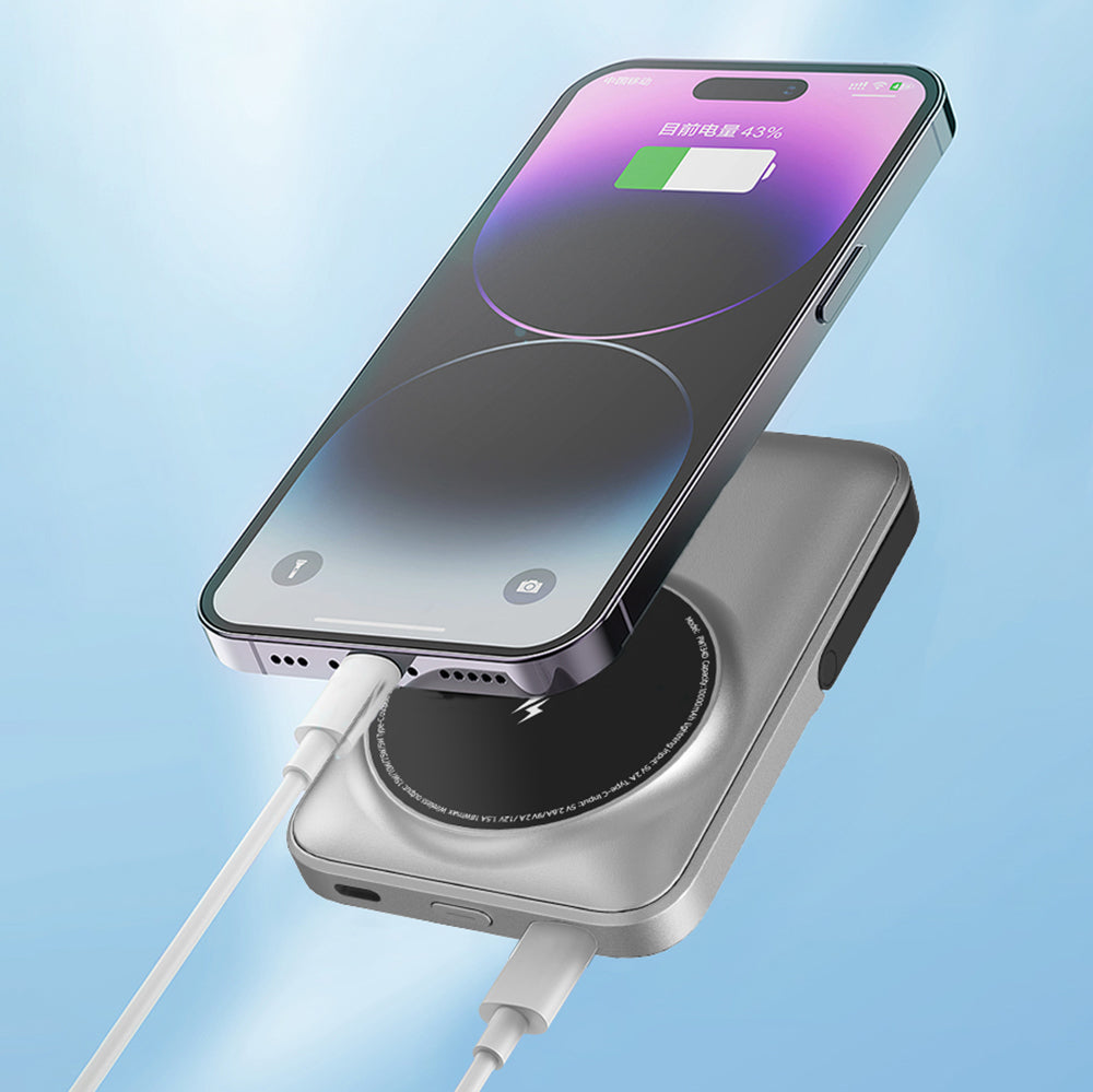 Lenyes PW134D 20W Ultra İnce Dijital LED Ekranlı Standlı Wireless Powerbank 15W 10000mAh