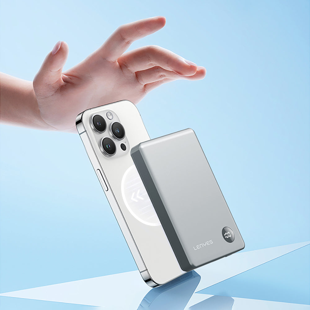 Lenyes PW137D 20W Ultra İnce Dijital LED Ekranlı Wireless Powerbank 15W 10000mAh