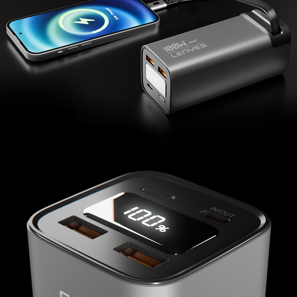 Lenyes PX2001D Hızlı Şarj Özellikli Dijital LED Göstergeli Taşınabilir Powerbank 100W 20000mAh