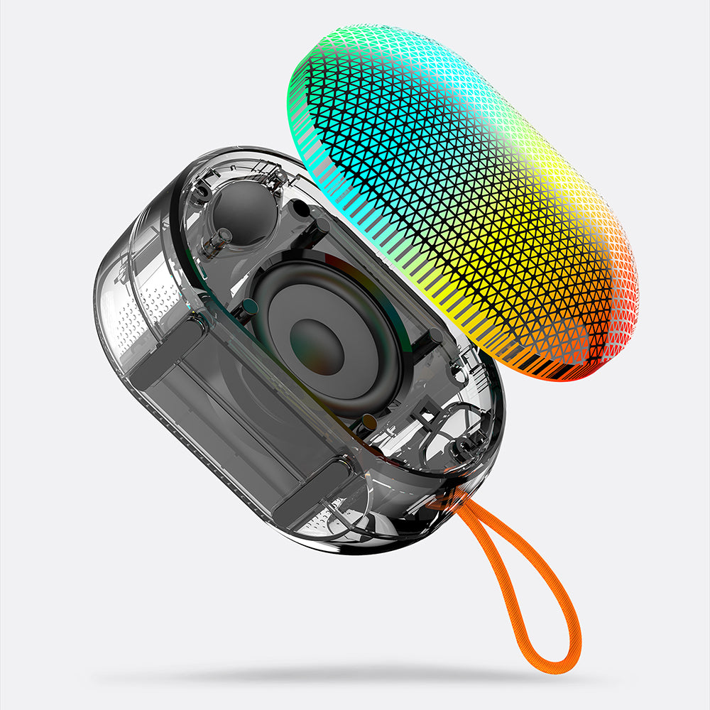 Lenyes S212 Su Geçirmez RGB Işıklı Askılı Taşınabilir Kablosuz Bluetooth Hoparlör v5.3