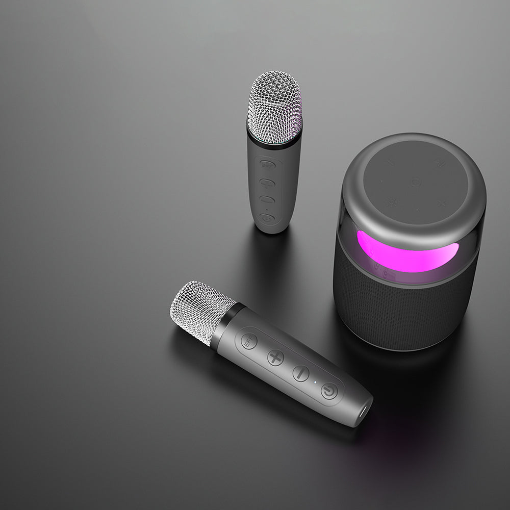 Lenyes S217 RGB Işıklı Karaoke Mikrofonlu Bluetooth Speaker Hoparlör v5.3