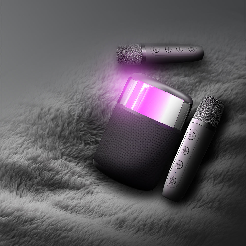 Lenyes S217 RGB Işıklı Karaoke Mikrofonlu Bluetooth Speaker Hoparlör v5.3