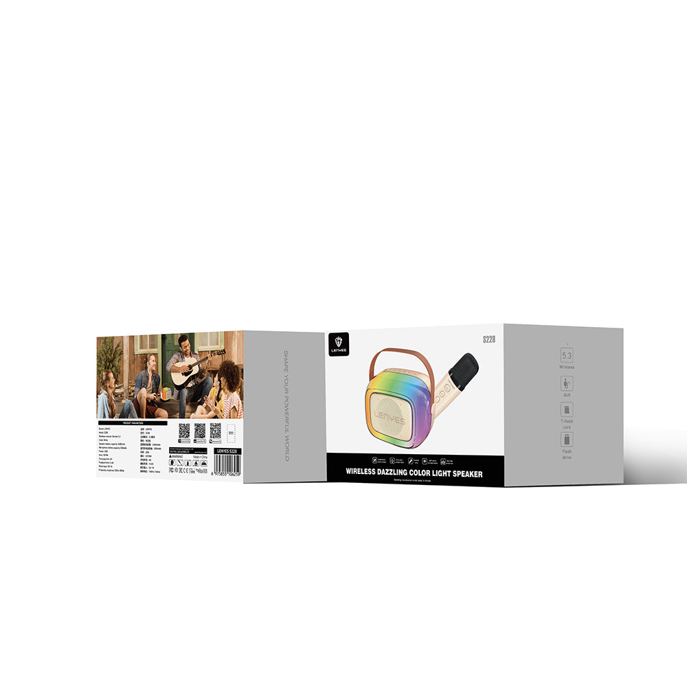 Lenyes S228 RGB Işıklı Askılı Mikrofonlu Bluetooth Speaker Hoparlör v5.3
