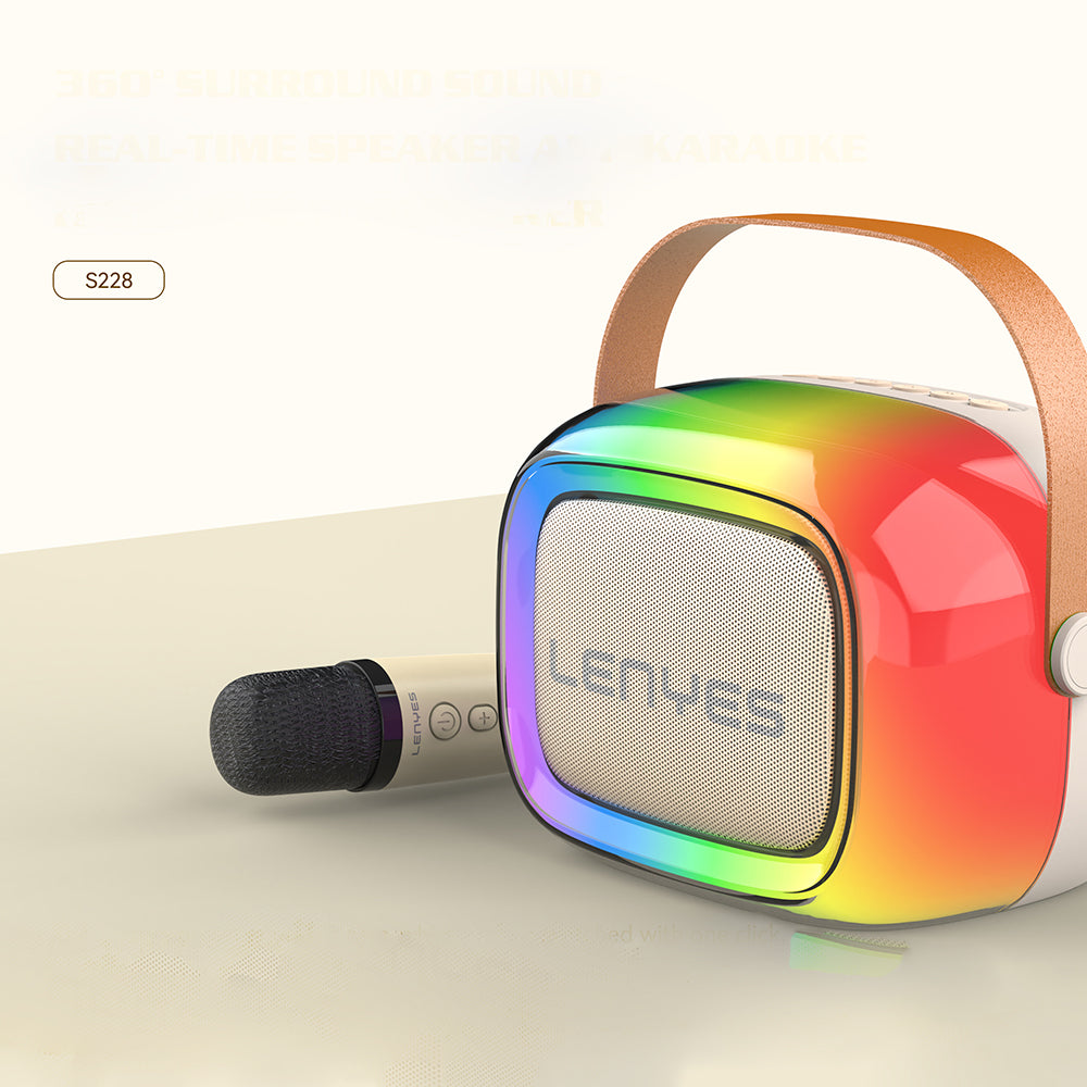 Lenyes S228 RGB Işıklı Askılı Mikrofonlu Bluetooth Speaker Hoparlör v5.3