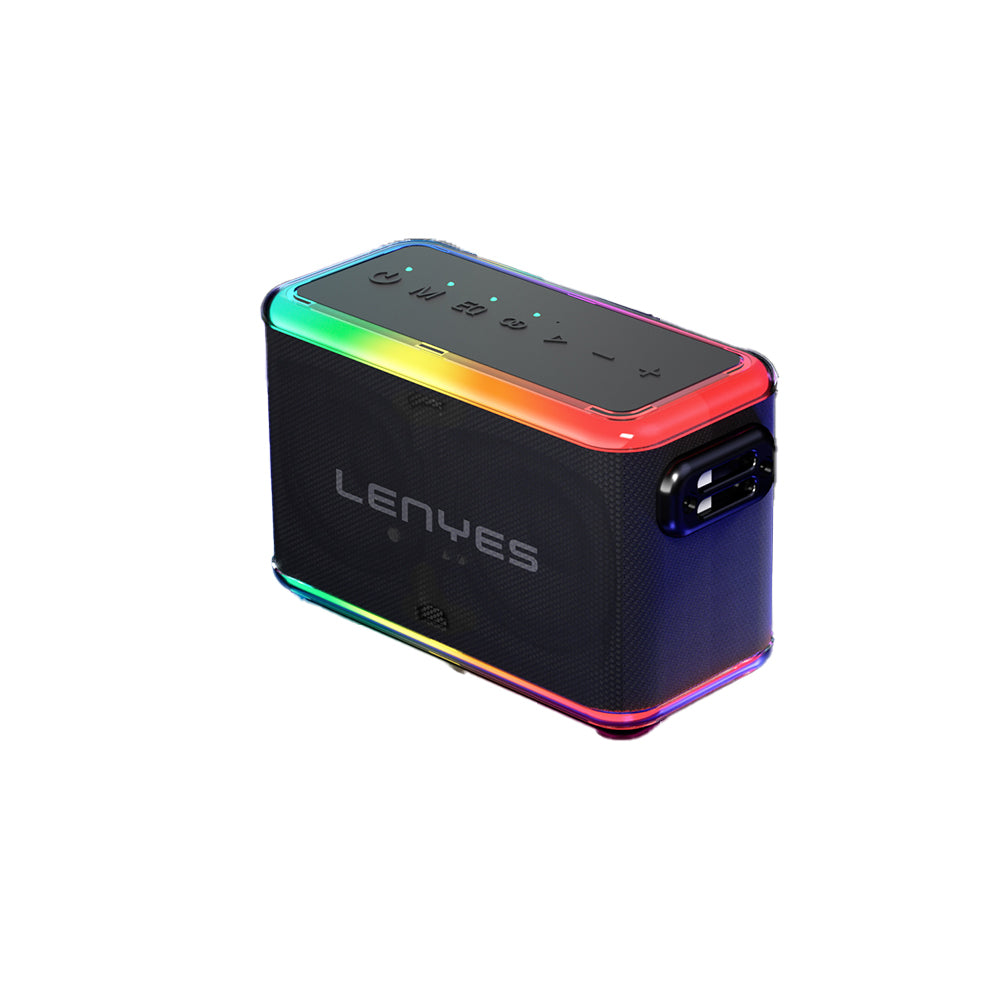 Lenyes S834 RGB Led Işıklı Bluetooth Speaker Hoparlör ve Karaoke Bluetooth Mikrofon
