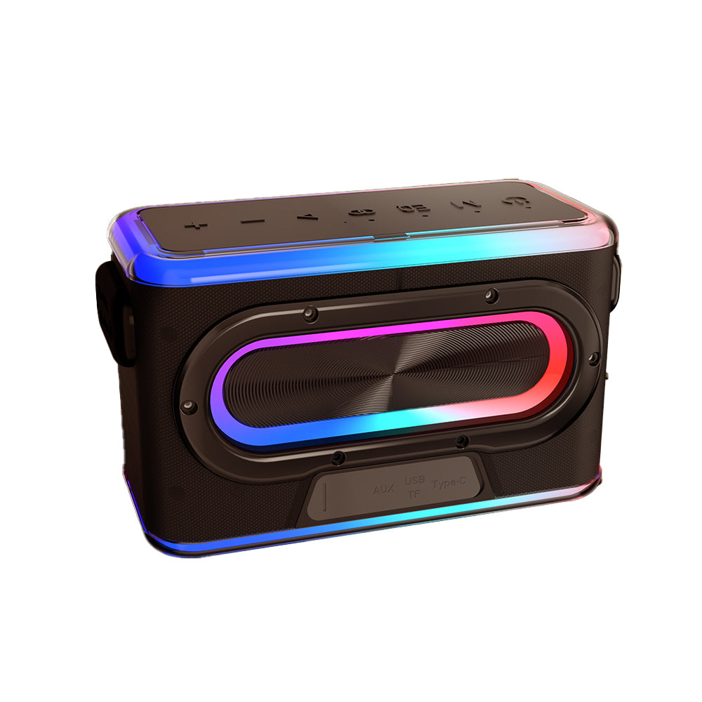 Lenyes S834 RGB Led Işıklı Bluetooth Speaker Hoparlör ve Karaoke Bluetooth Mikrofon