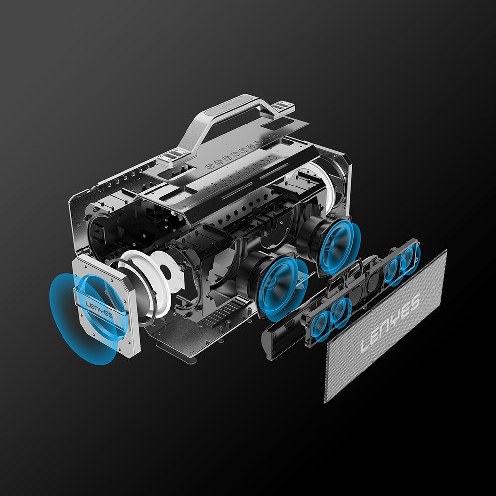 Lenyes S836 RGB Led Işıklı TWS Bluetooth Speaker Hoparlör v5.0