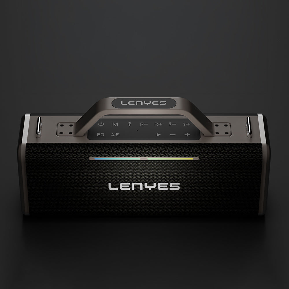 Lenyes S838 RGB Işıklı Taşınabilir Çift Mikrofonlu TWS Bluetooth Speaker Hoparlör v5.0