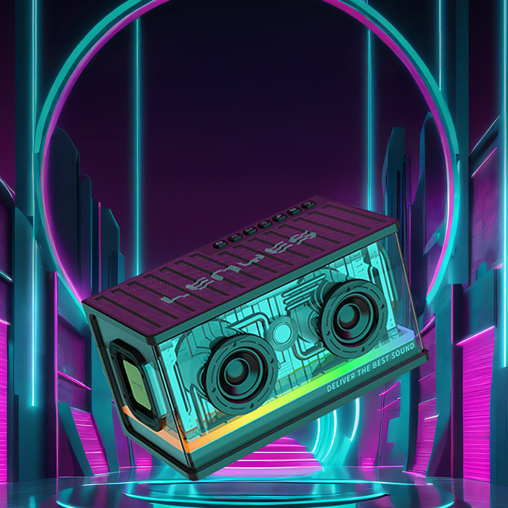 Lenyes S839 RGB Işıklı Taşınabilir TWS Bluetooth Hoparlör v5.2