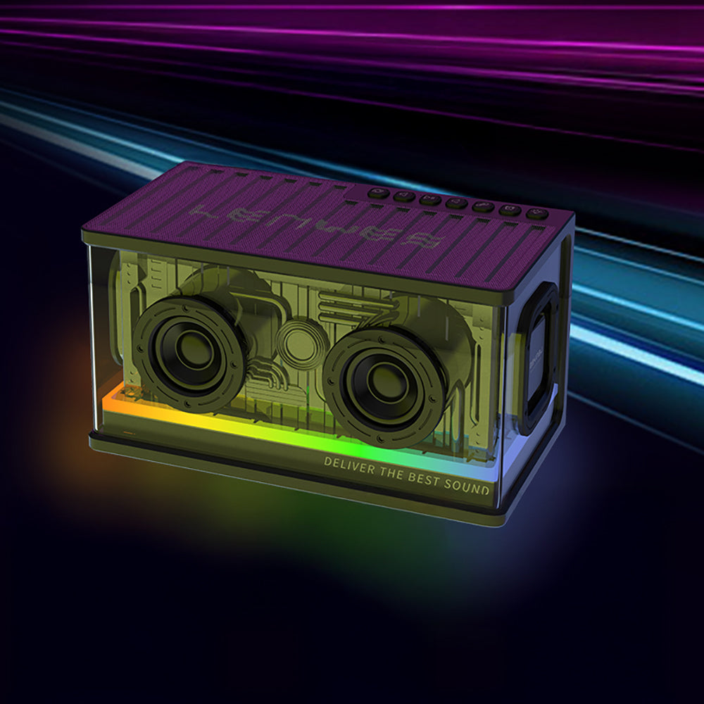 Lenyes S839 RGB Işıklı Taşınabilir TWS Bluetooth Hoparlör v5.2