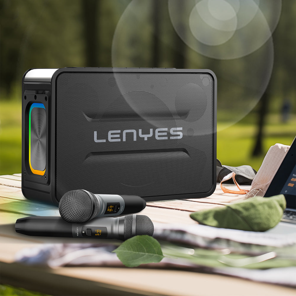 Lenyes S859 RGB Işıklı Çift Mikrofonlu TWS Bluetooth Speaker Hoparlör v5.3