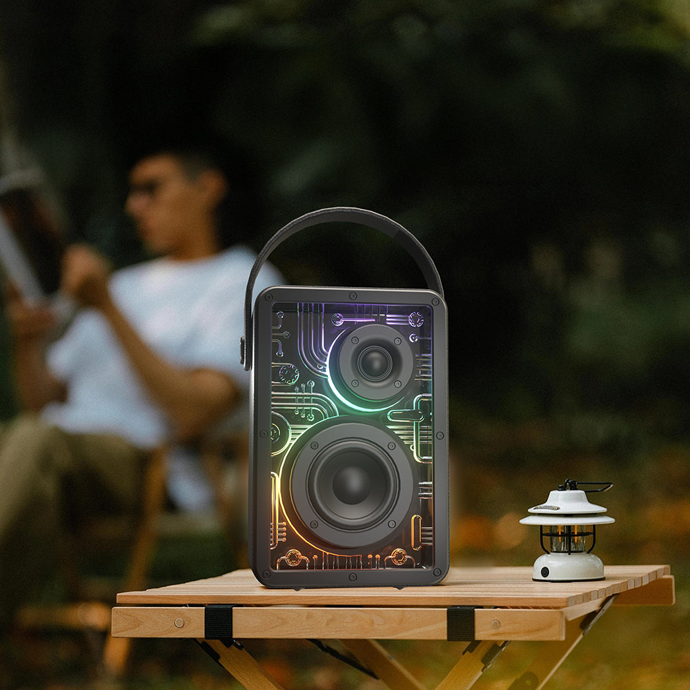 Lenyes S860 RGB Işıklı Taşınabilir Bluetooth Speaker Hoparlör v5.3