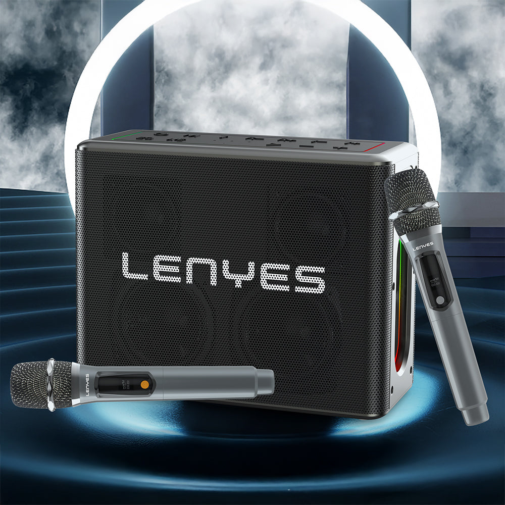 Lenyes S861 12.000mAh Powerbank Özellikli Çift Mikrofonlu Bluetooth Speaker Hoparlör v5.0