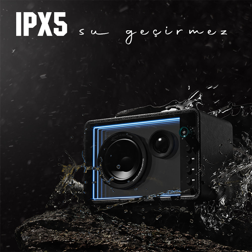 Lenyes S862 Su Geçirmez Mikrofonlu Çoklu Giriş Karaoke Bluetooth Hoparlör v5.3 120W