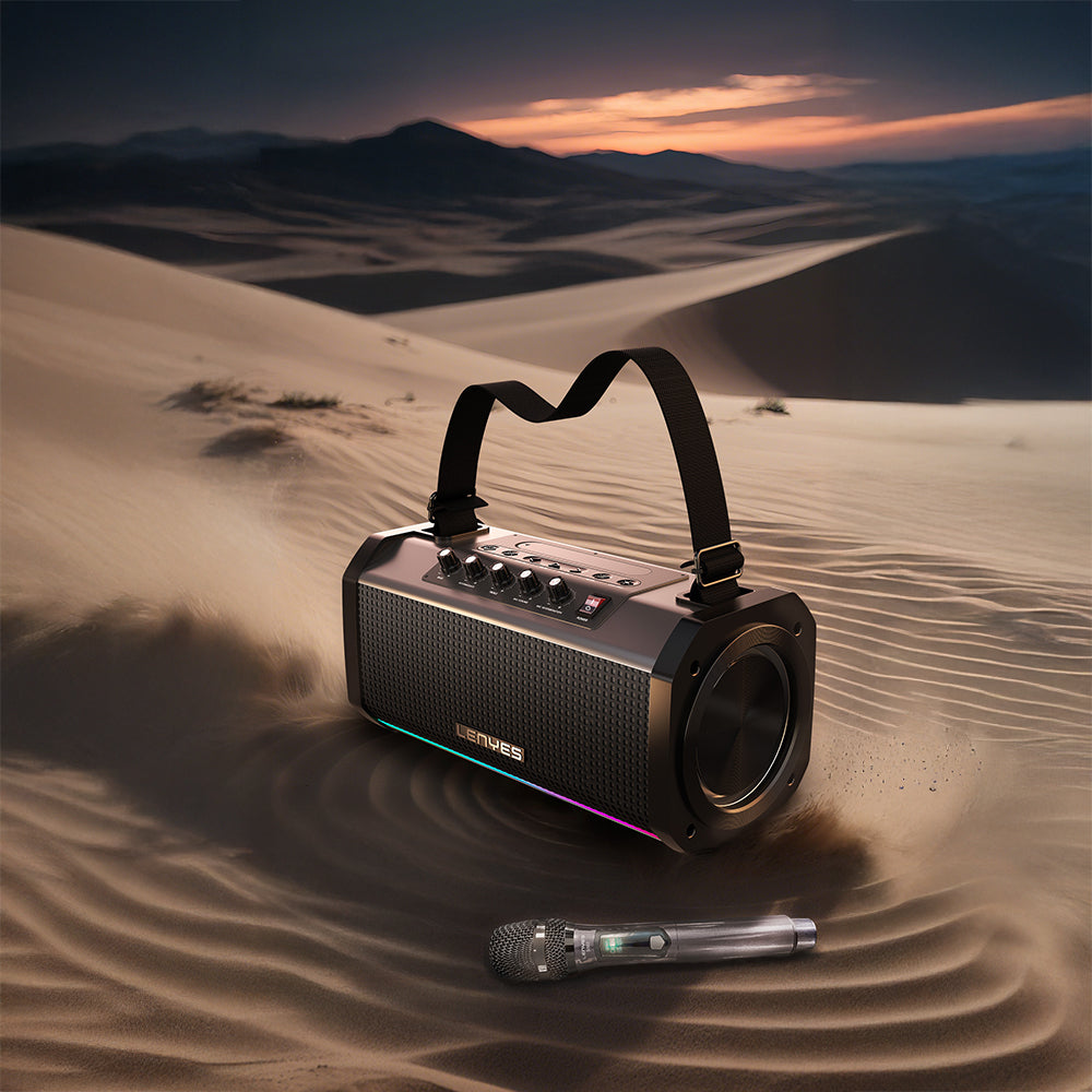 Lenyes S863 RGB Led Işıklı Mikrofonlu TWS Bluetooth Speaker Hoparlör v5.3