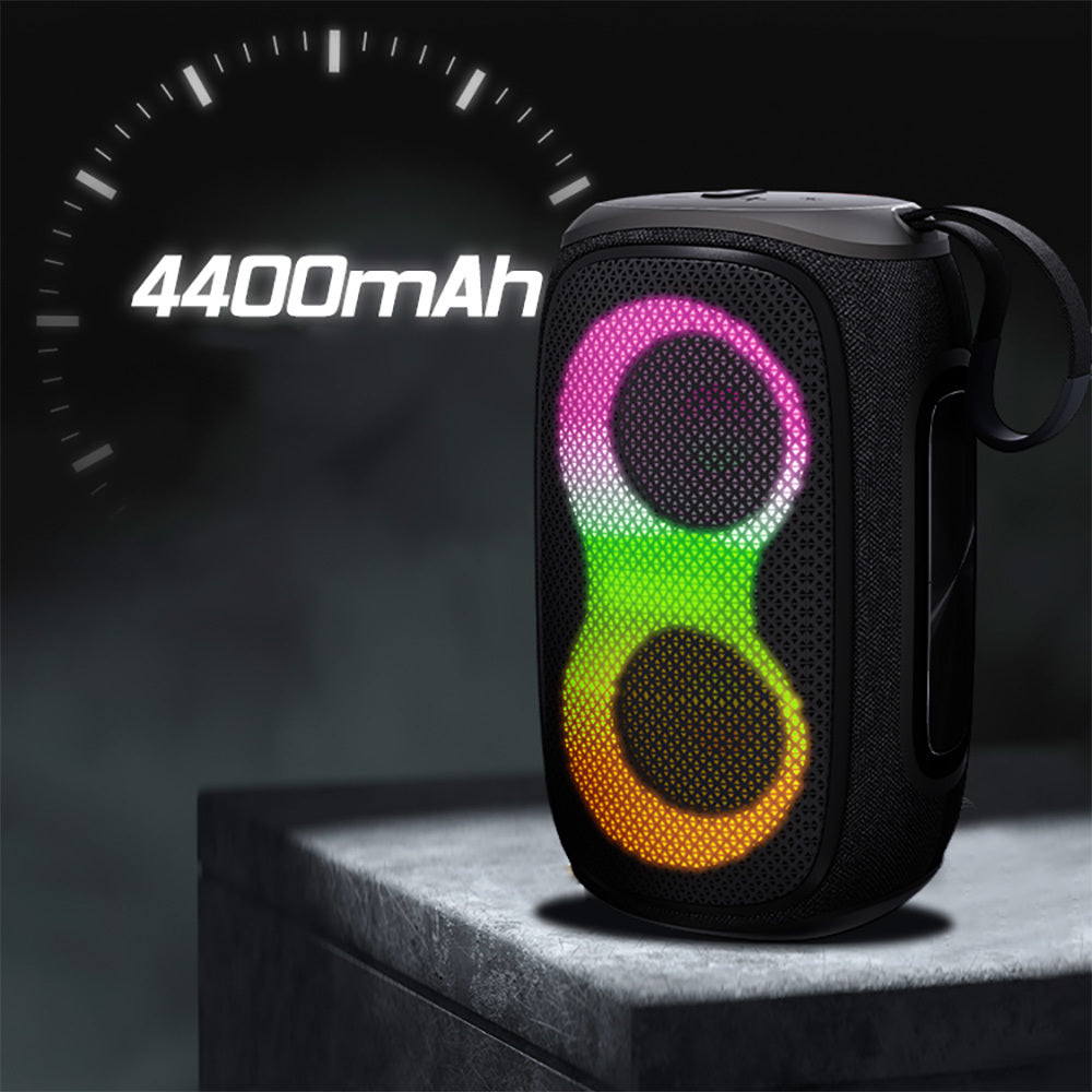 Lenyes S865 Luminous Serisi Su Geçirmez Çoklu Giriş RGB Işıklı TWS Bluetooth Hoparlör v5.3 40W