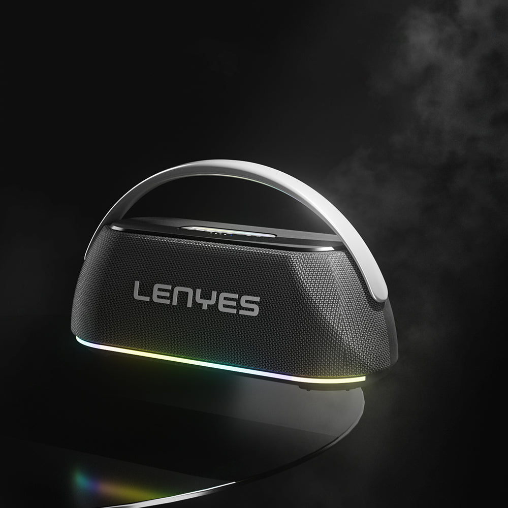 Lenyes S869 RGB Işıklı Çift Mikrofonlu Taşınabilir Bluetooth Hoparlör v5.3