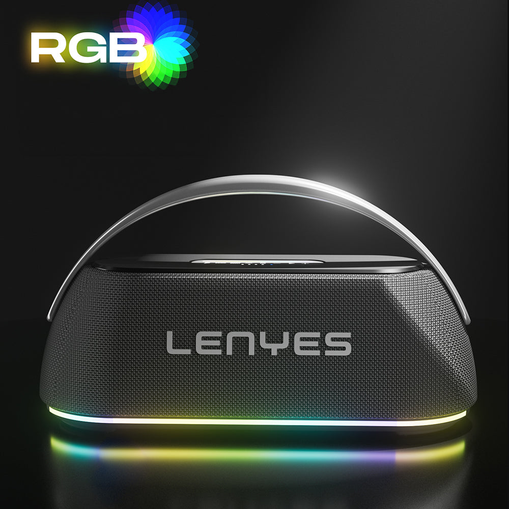 Lenyes S869 RGB Işıklı Çift Mikrofonlu Taşınabilir Bluetooth Hoparlör v5.3