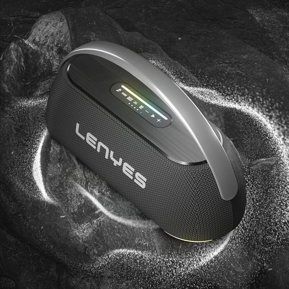 Lenyes S869 RGB Işıklı Çift Mikrofonlu Taşınabilir Bluetooth Hoparlör v5.3