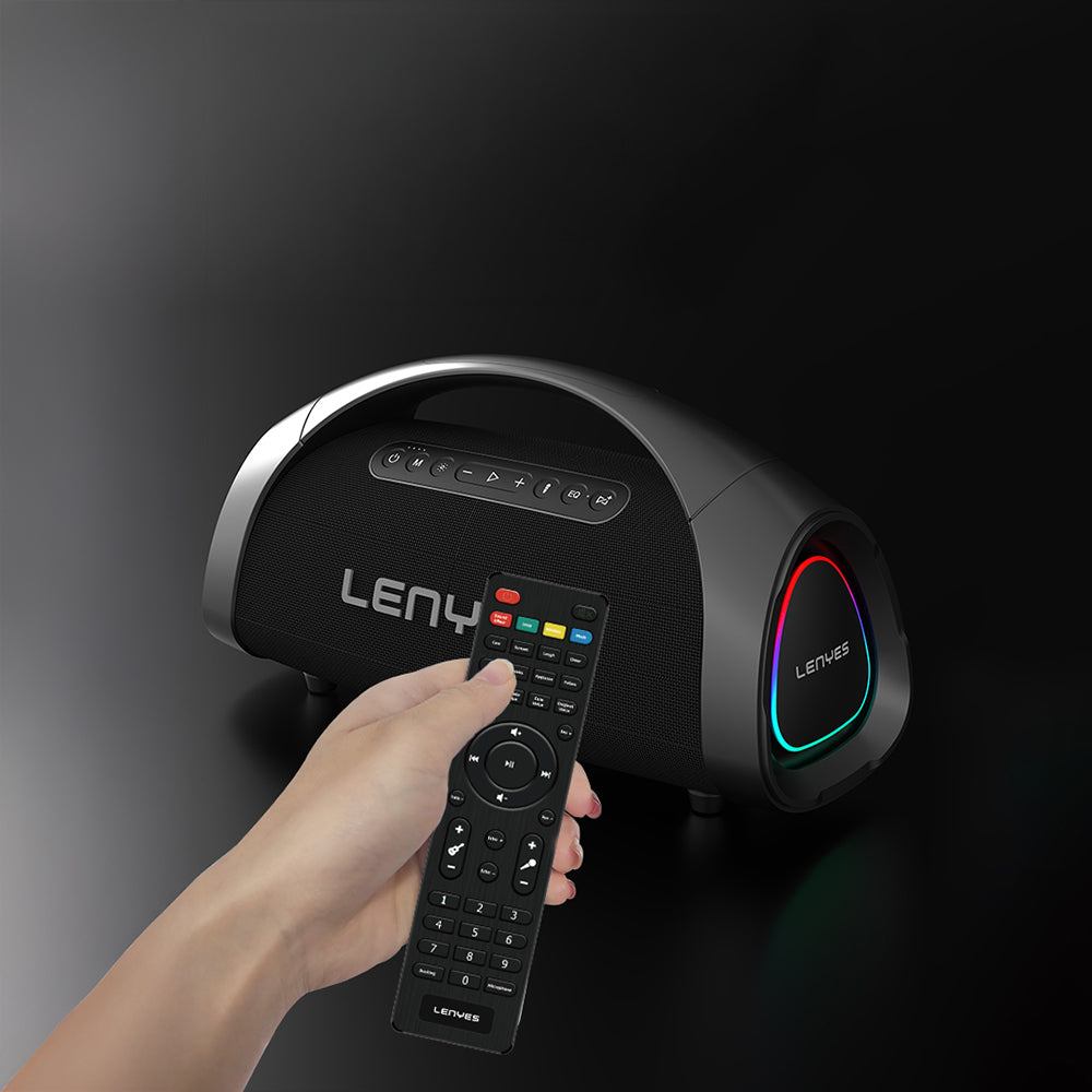 Lenyes S873 RGB Işıklı Taşınabilir Kumandalı&Mikrofonlu TWS Bluetooth Speaker Hoparlör v5.3