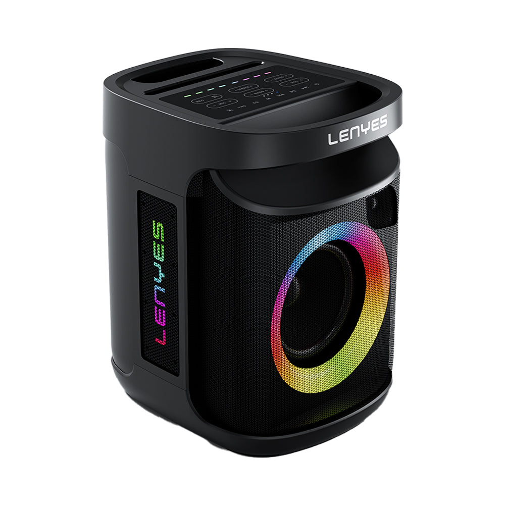 Lenyes S881 Su Geçirmez Mikrofonlu Çoklu Giriş RGB Işıklı TWS Karaoke FM Bluetooth Hoparlör v5.3 120W