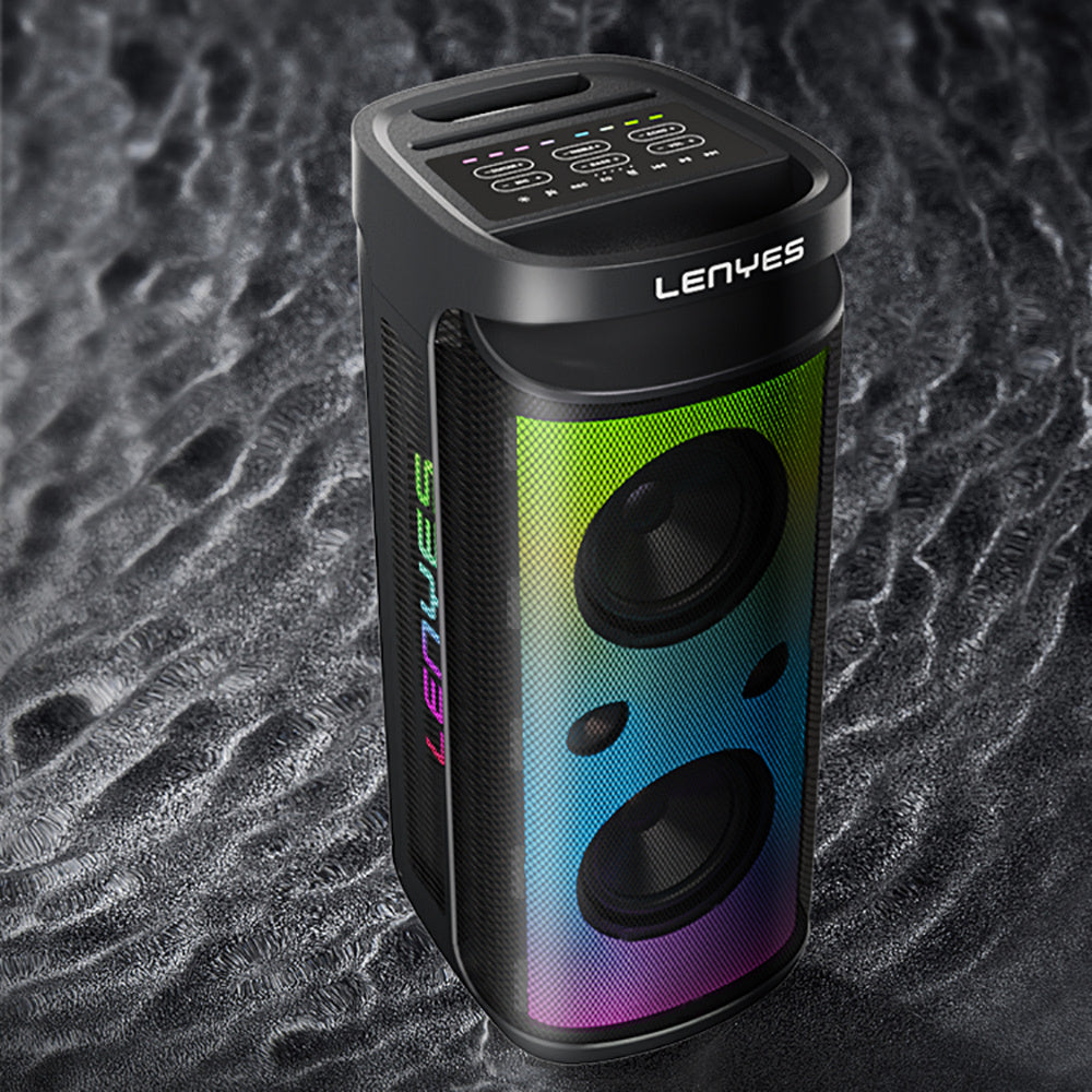 Lenyes S882 Su Geçirmez Mikrofonlu Çoklu Giriş RGB Işıklı TWS Karaoke FM Bluetooth Hoparlör v5.3 200W