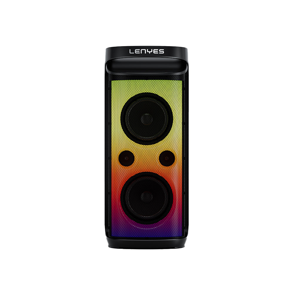 Lenyes S883 Su Geçirmez Tekerlekli Mikrofonlu Çoklu Giriş RGB Işıklı TWS Karaoke FM Bluetooth Hoparlör v5.3 360W