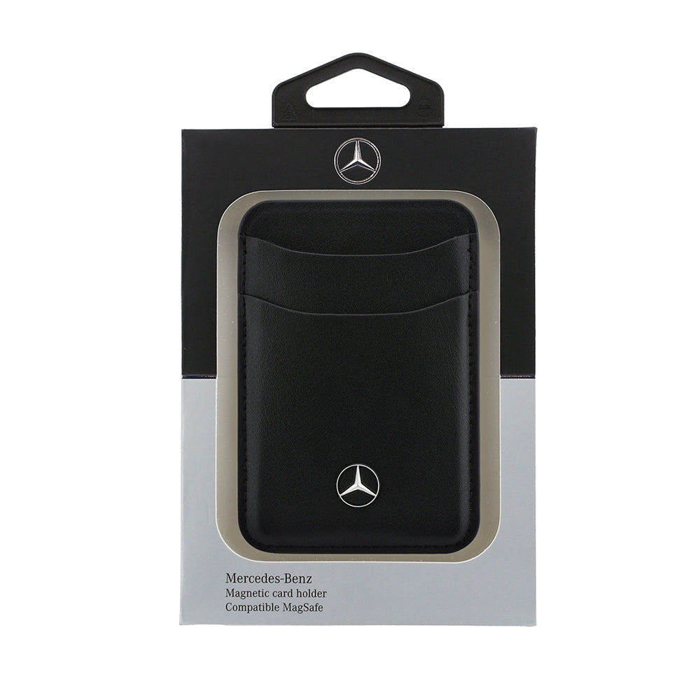 Mercedes Benz Orijinal Lisanslı Yeni Nesil 2 Hazneli Metal Logolu Deri Magnetik Kartlık