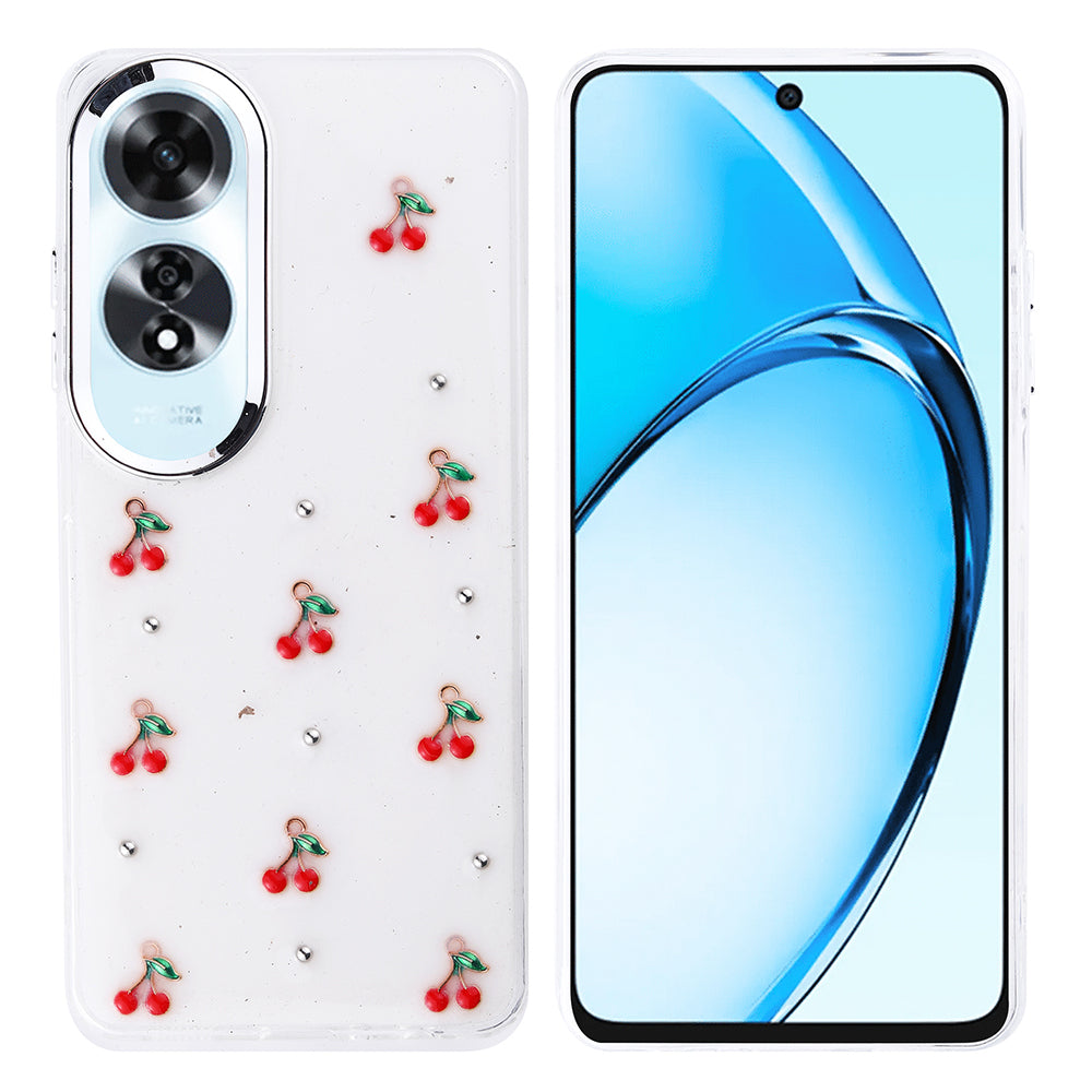 Oppo A60 Kılıf Airbag Tasarımlı Simli Şeffaf Zore Kutup Kılıf