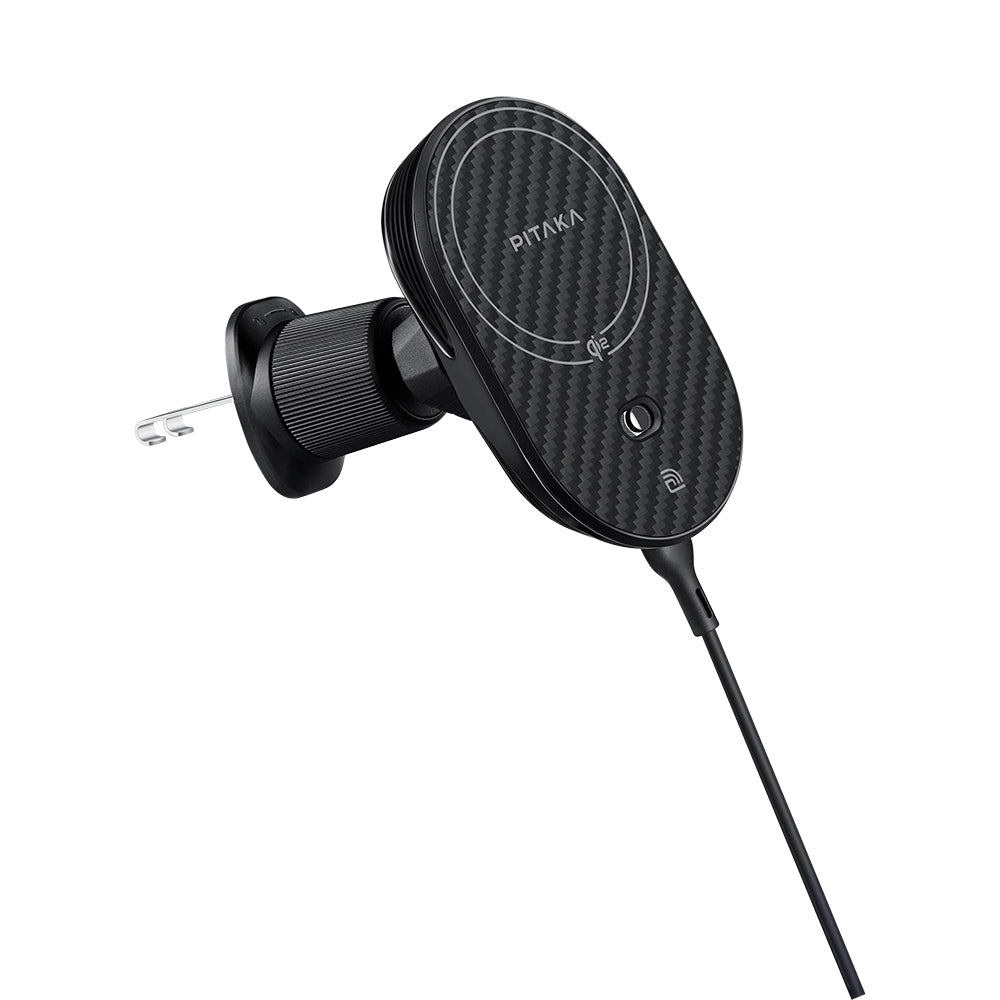 Pitaka MagEZ Pro 2 M-safe Şarj Özellikli Qi2 Aramid Fiber Araç Telefon Tutucu