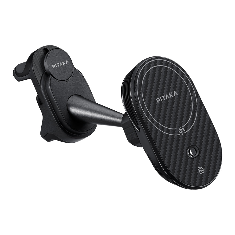 Pitaka MagEZ Pro 2 M-safe Şarj Özellikli Qi2 Aramid Fiber Araç Telefon Tutucu