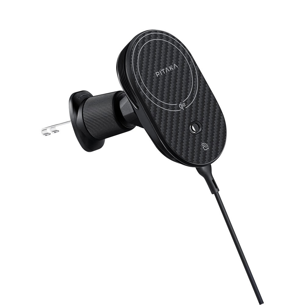 Pitaka MagEZ Pro 2 M-safe Şarj Özellikli Qi2 Aramid Fiber Araç Telefon Tutucu