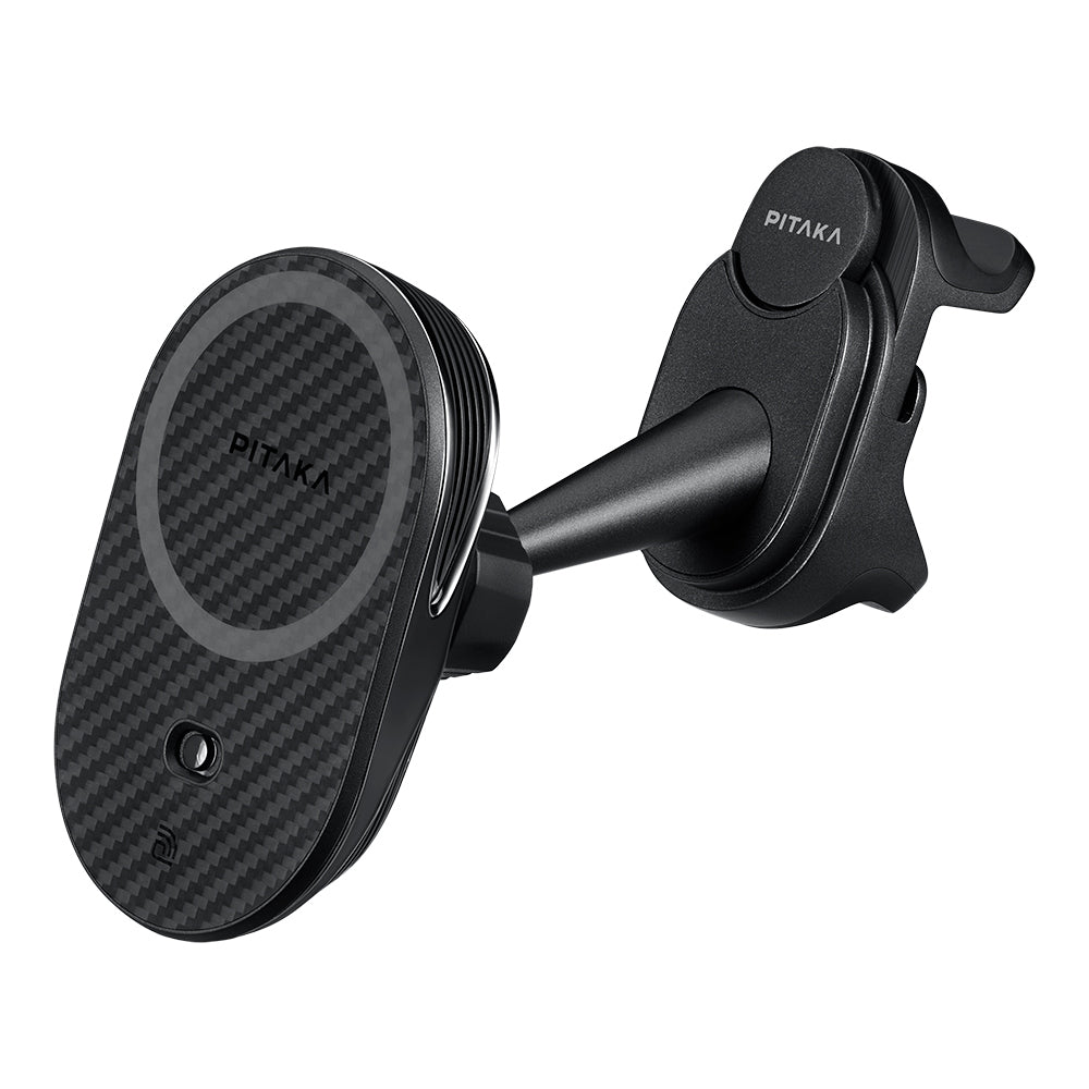 Pitaka MagEZ Pro 2 M-safe Şarj Özellikli Qi2 Tesla Model Y ve Model 3 Uyumlu Aramid Fiber Araç Telefon Tutucu