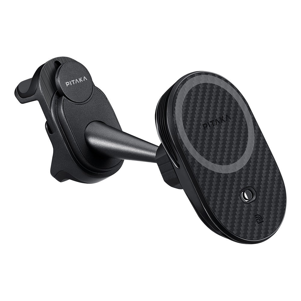 Pitaka MagEZ Pro 2 M-safe Şarj Özellikli Qi2 Tesla Model Y ve Model 3 Uyumlu Aramid Fiber Araç Telefon Tutucu