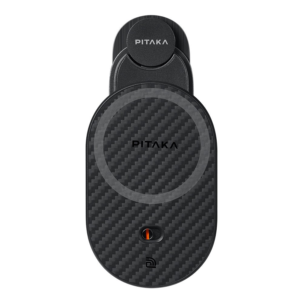 Pitaka MagEZ Pro 2 M-safe Şarj Özellikli Qi2 Tesla Model Y ve Model 3 Uyumlu Aramid Fiber Araç Telefon Tutucu