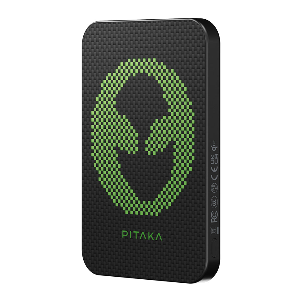 Pitaka Tactile Woven Qi2 Şarj Teknolojili Aramid Fiber M-Safe Powerbank 15W 5000mAh