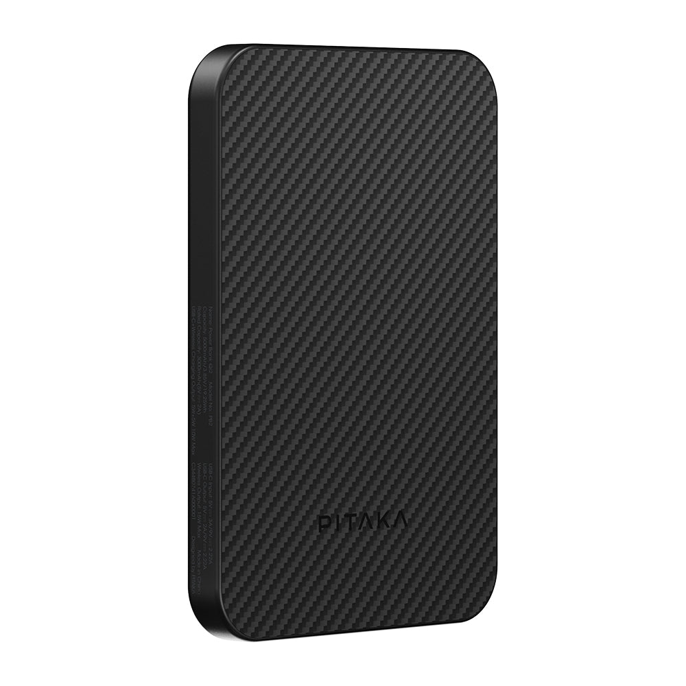 Pitaka Tactile Woven Qi2 Şarj Teknolojili Aramid Fiber M-Safe Powerbank 15W 5000mAh