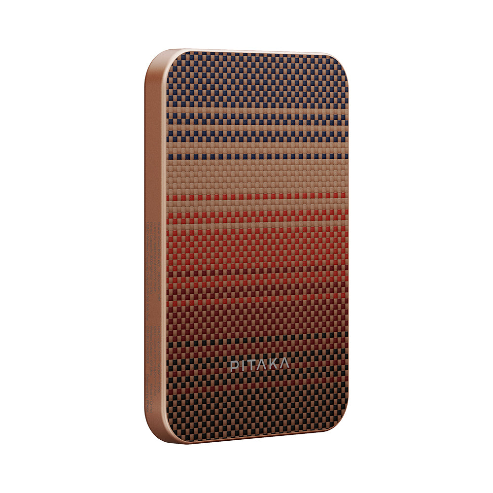 Pitaka Tactile Woven Qi2 Şarj Teknolojili Aramid Fiber M-Safe Powerbank 15W 5000mAh