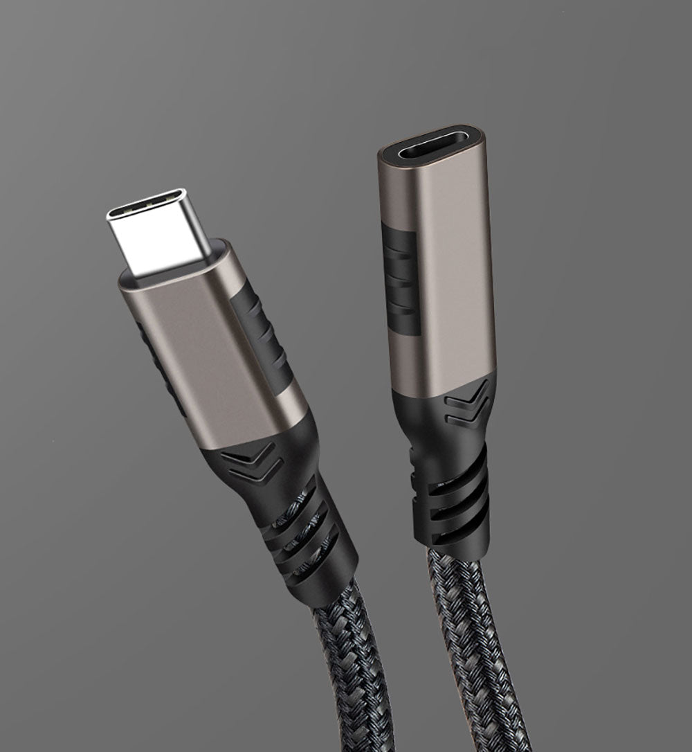 Qgeem Extension USB3.2 Type-C PD Uzatma Kablosu 100W 20Gbps 4K@60Hz 0.2 Metre