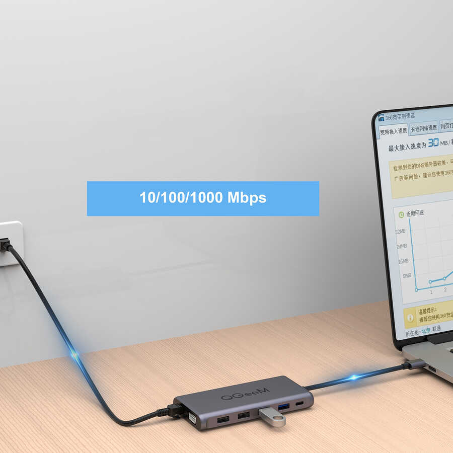 Qgeem QG-UH12-V 12 in 1 Usb Hub